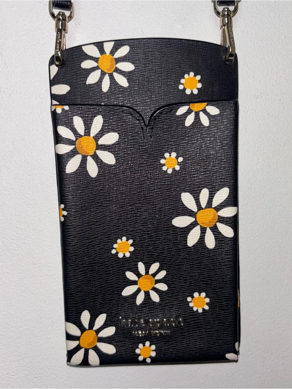 Kate Spade New York Spencer Daisy Dots Slim Crossbody Phone Bag Logo Gold